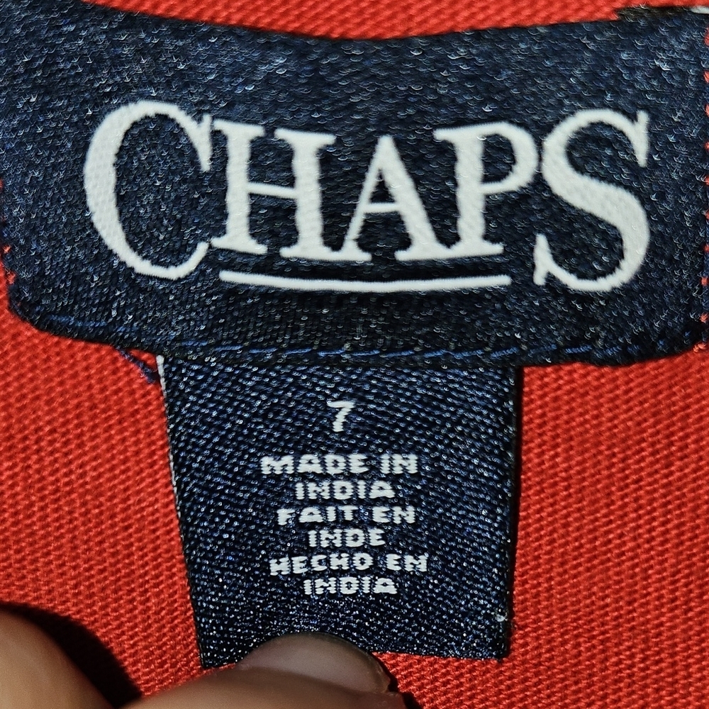 EUC Chaps Kids Red, Navy, and Gray Raglan Pullover With Zipper - Picture 2 of 3